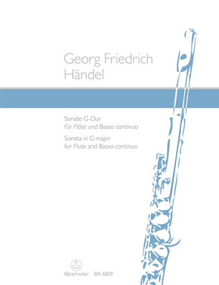 Book cover for Sonata for Flute and Basso continuo in G major