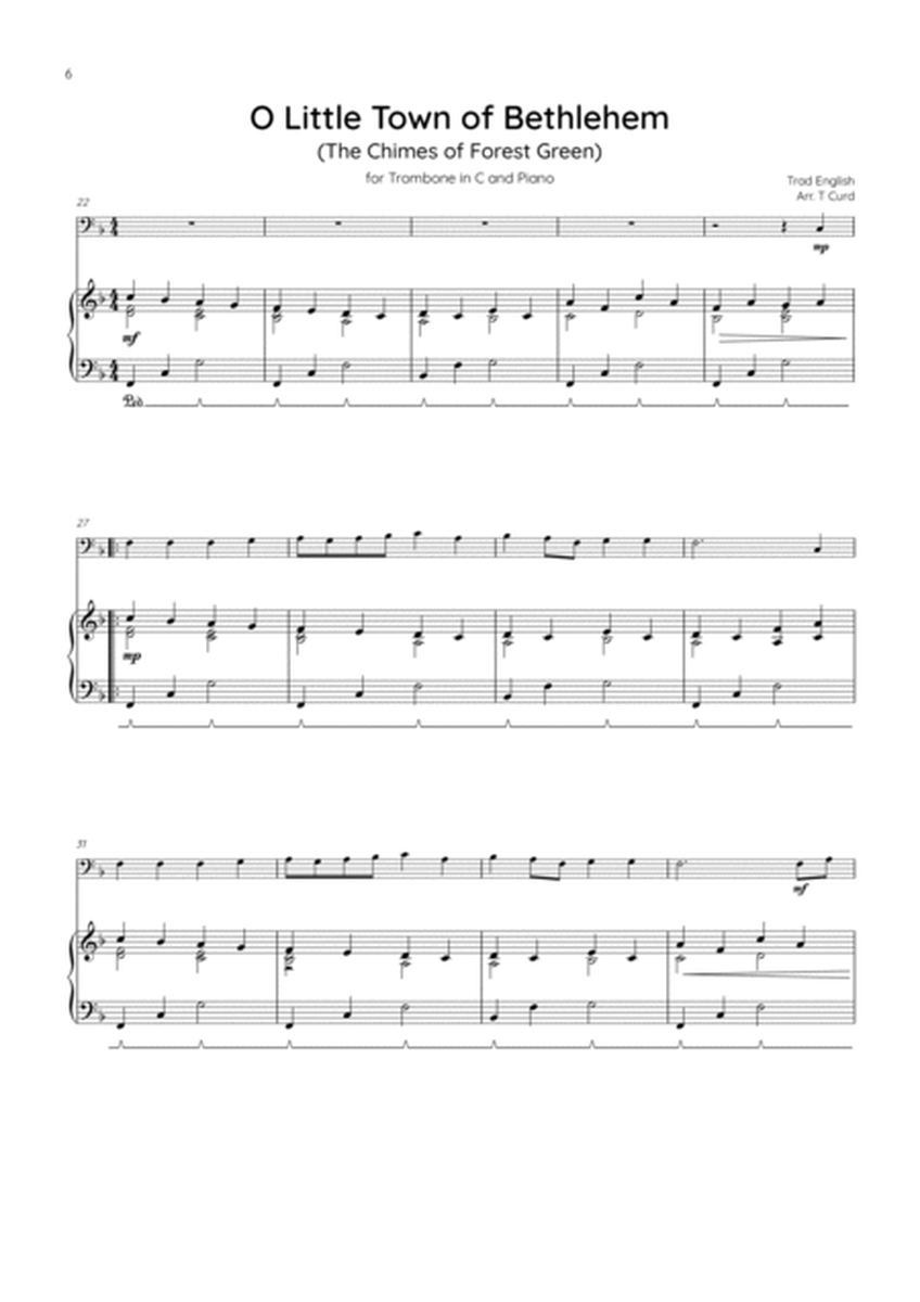 8 Christmas Solos for Trombone in C and Piano image number null