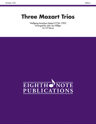 Book cover for Three Mozart Trios
