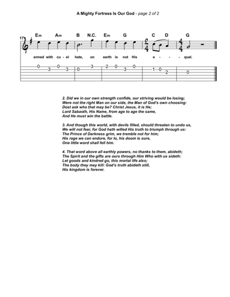 24 Classic Hymns For Beginner Guitar  (w/TAB)