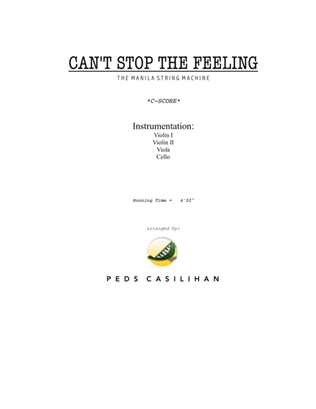 Book cover for Can't Stop The Feeling String Quartet