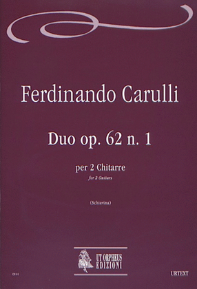 Book cover for Duo Op. 62 No. 1 for 2 Guitars