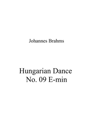 Book cover for Hungarian Dance No 09 E-min