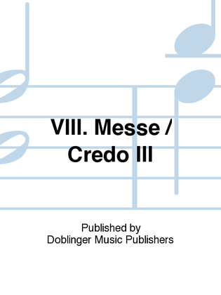 Book cover for VIII. MESSE / CREDO III