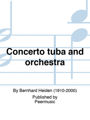 Book cover for Concerto tuba and orchestra