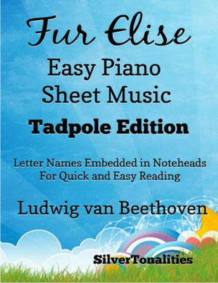 Book cover for Fur Elise Easy Piano Sheet Music 2nd Edition