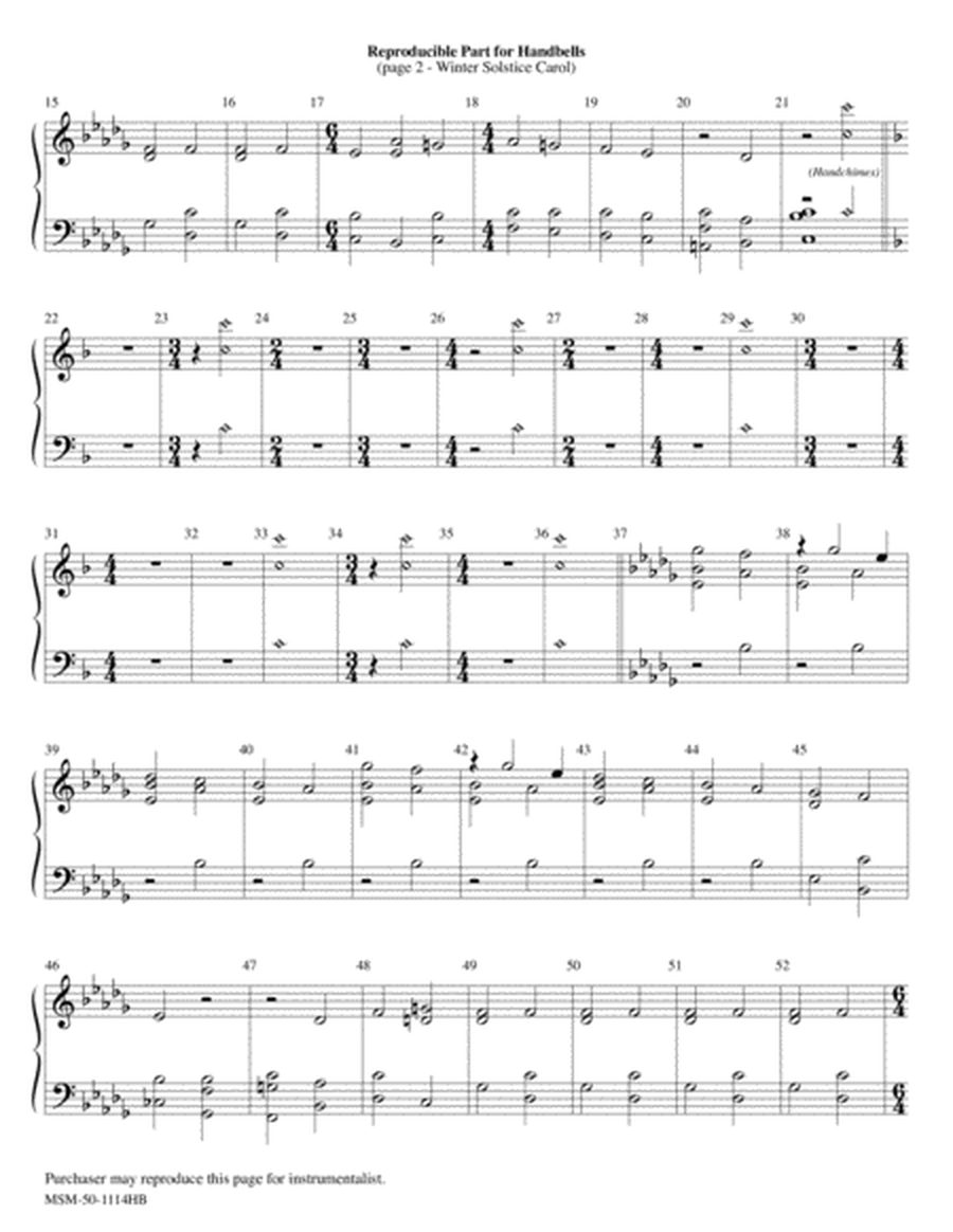 Winter Solstice Carol (Downloadable Handbell Parts)