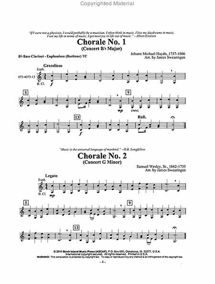 James Swearingen's Classic Chorales for Band image number null