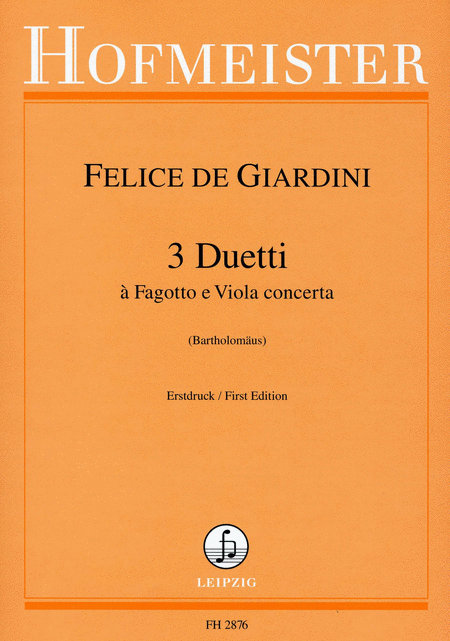 3 Duetti a Fagotto e Viola concerta