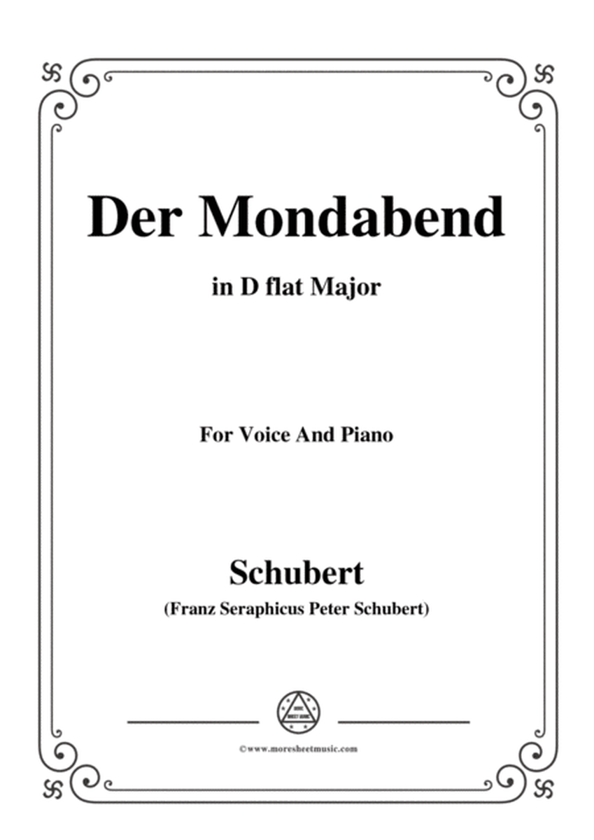 Schubert-Der Mondabend,Op.131 No.1,in D flat Major,for Voice&Piano image number null