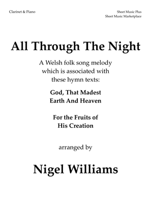Book cover for All Through The Night, for Clarinet and Piano