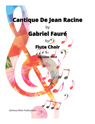 Book cover for Cantique De Jean Racine for Flute Choir