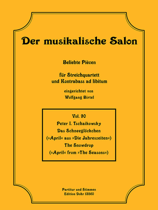 Book cover for Das Schneeglöckchen op. 37b Nr. 4 (für Streichquartett) ("April" aus "Die Jahreszeiten")