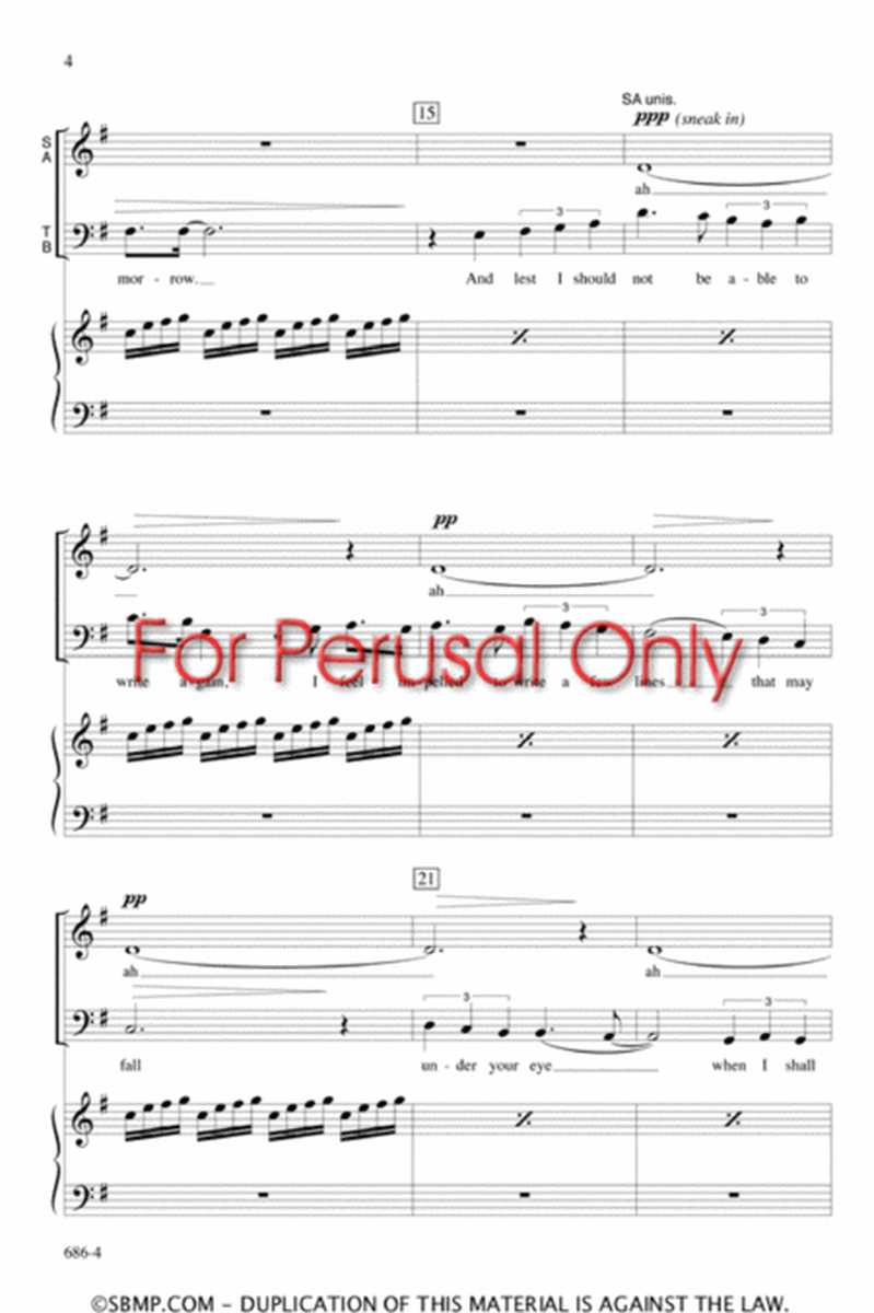 Dear Sarah - SATB Octavo image number null