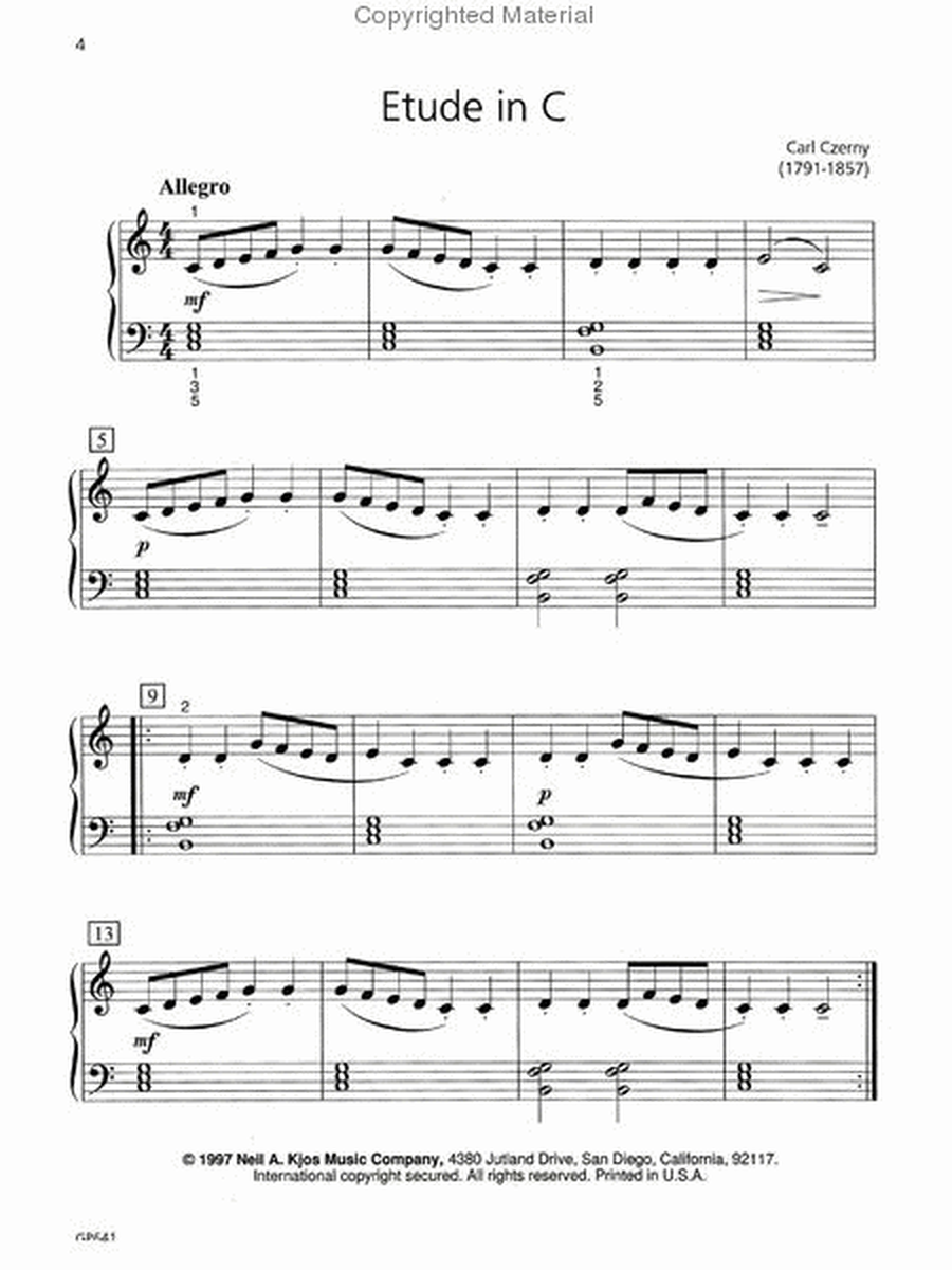 Piano Etudes Level 1