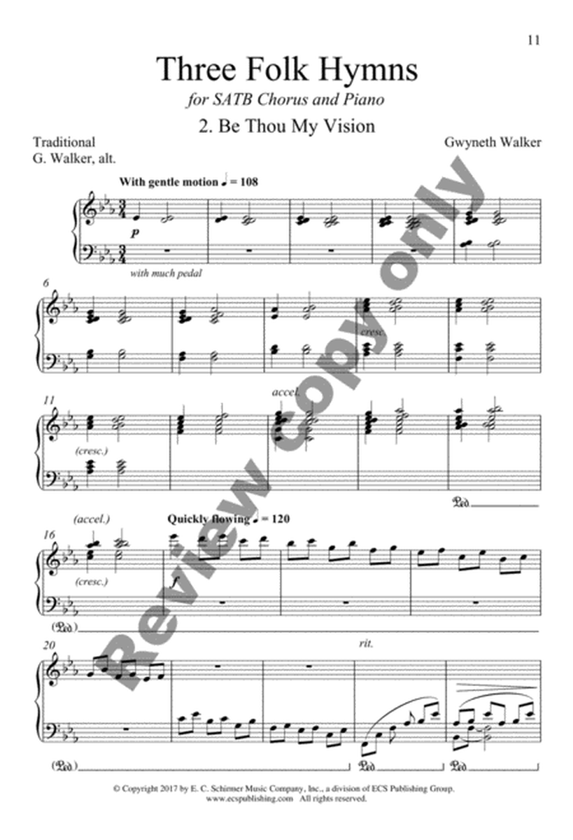 Three Folk Hymns (Complete Piano/Choral Score) image number null