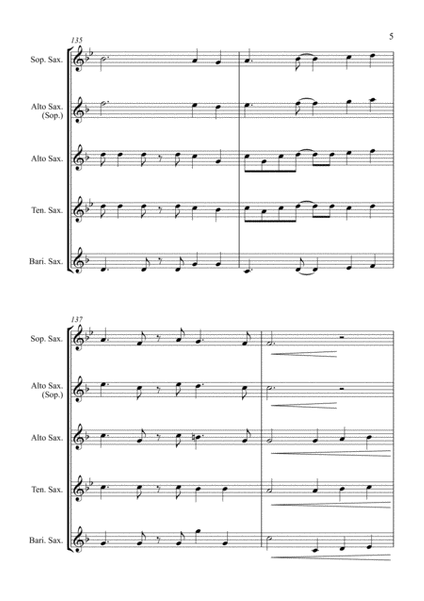 O Come All Ye Faithful - Jazz Arrangement In 5/4 - For Saxophone Quartet image number null