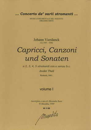 Book cover for Capricci, canzoni und sonaten (ander Theil) (Rostock, 1641)