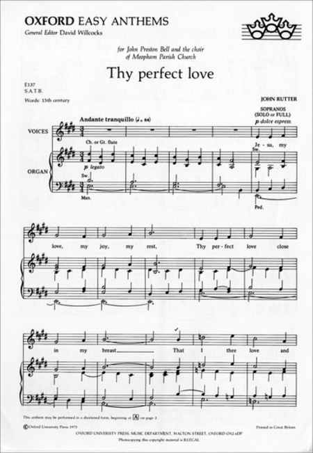 Thy Perfect Love