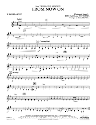 Book cover for From Now On (from The Greatest Showman) (arr. Paul Murtha) - Bb Bass Clarinet