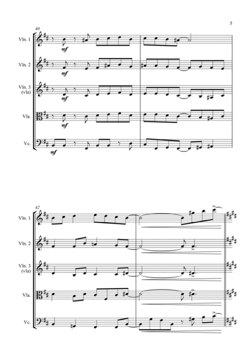 Jazz Carols Collection for String Quartet - Set Six image number null