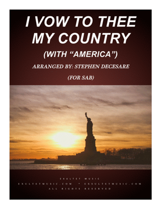Book cover for I Vow To Thee My Country (with "America") (for SAB)
