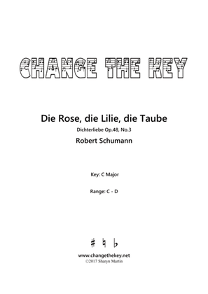 Die Rose, die Lilie, die Taube - C Major