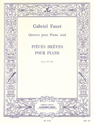 Book cover for Pieces Breves Op.84 (piano Solo)