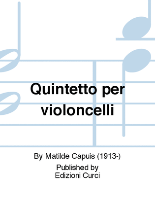 Book cover for Quintetto per violoncelli
