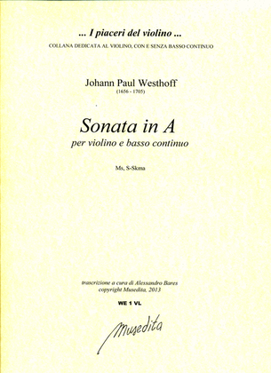 Book cover for Sonata in A (Ms, S-Skma)