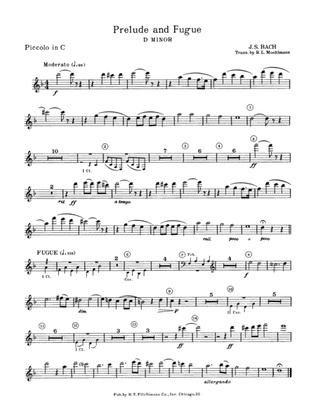 Book cover for Prelude and Fugue in D minor: Piccolo