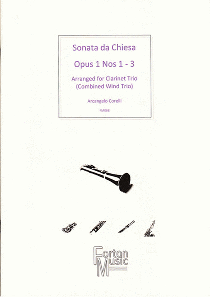 Sonata Da Chiesa Op 1 Nos 1 - 3 Clarinet Book