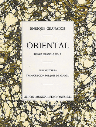 Book cover for Granados Danza Espanola No.2 Oriental (azpiazu) Gtr