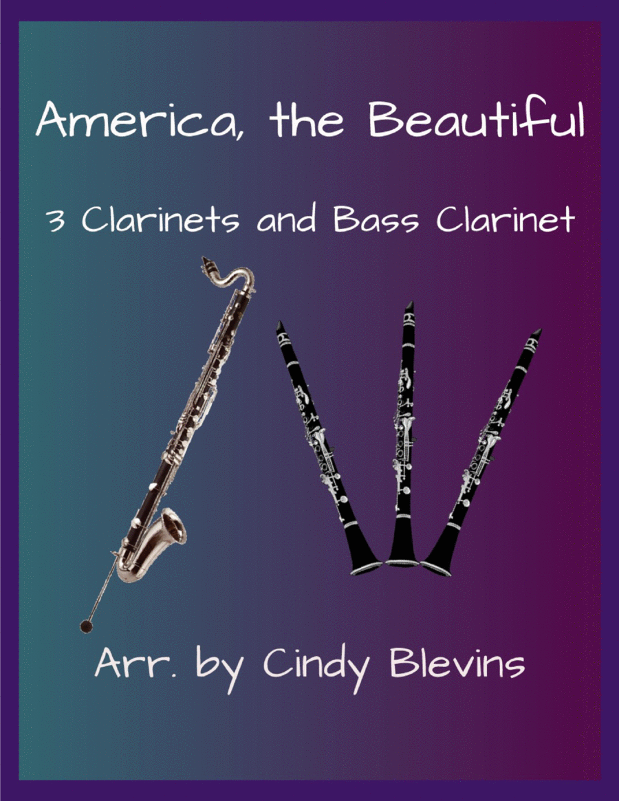 America, the Beautiful, for Three Clarinets and Bass Clarinet image number null