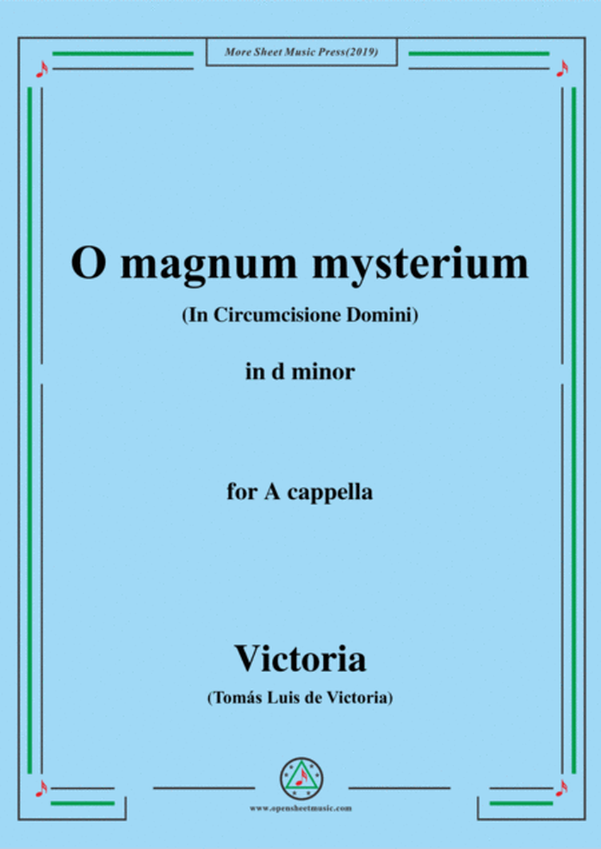 Victoria-O magnum mysterium,in d minor,for A cappella image number null