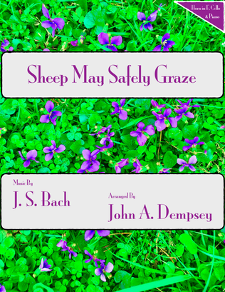 Book cover for Sheep May Safely Graze (Bach): Trio for Horn in F, Cello and Piano
