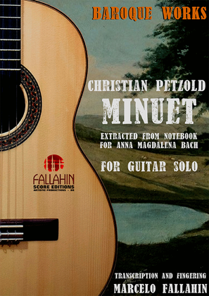 Book cover for MINUET - J.S.BACH - FOR GUITAR SOLO