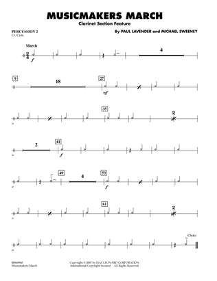 Book cover for Musicmakers March (Clarinet Section Feature) - Percussion 2