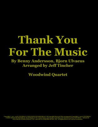 Book cover for Thank You For The Music