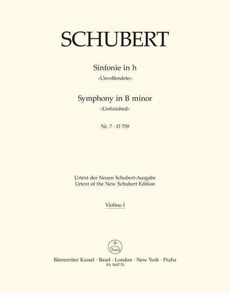 Sinfonie Nr. 7 Unvollendete - Symphony No. 7 The Unfinished