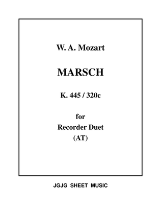 Book cover for Mozart March for Recorder Duet