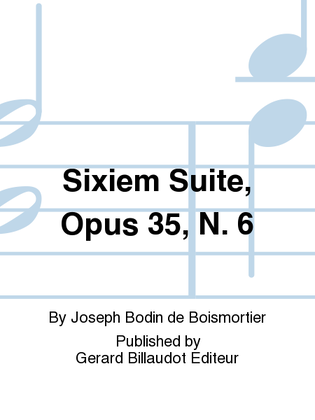 Book cover for Sixieme Suite Opus 35 N°6