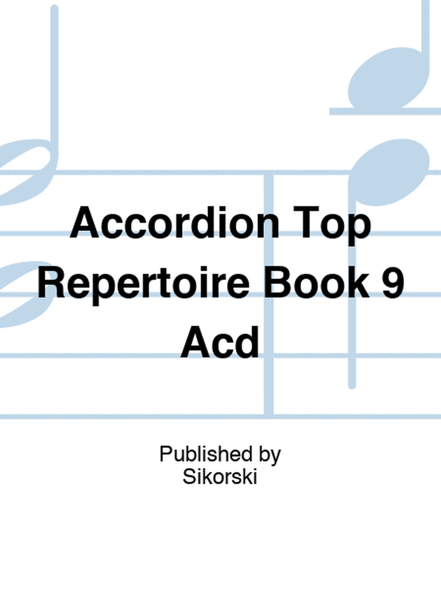 Accordion Top Repertoire Book 9 Acd