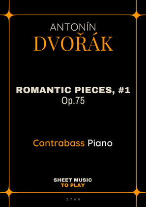 Book cover for Romantic Pieces, Op.75 (1st mov.) - Contrabass and Piano (Full Score and Parts)