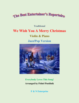 Book cover for "We Wish You A Merry Christmas"-Piano Background for Violin and Piano-Video