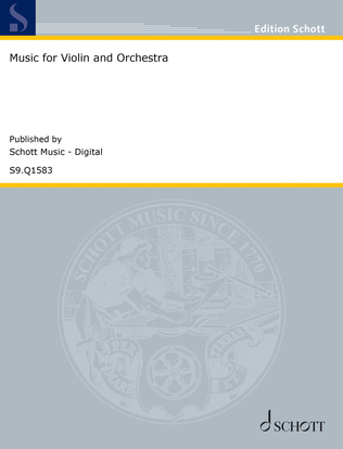 Book cover for Music for Violin and Orchestra