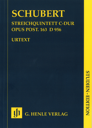 Book cover for String Quintet C Major Op. Posth. 163 D 956
