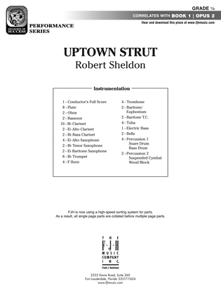 Book cover for Uptown Strut: Score