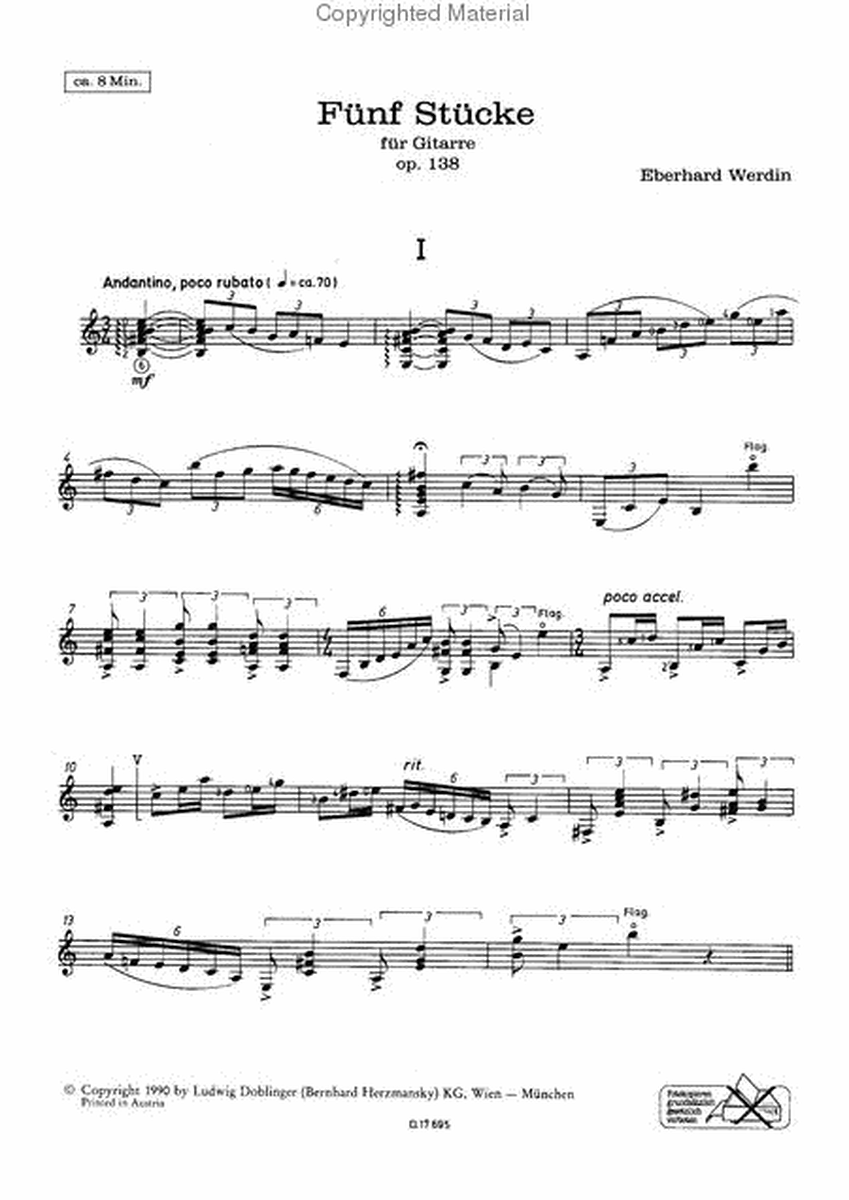 Funf Stucke op. 138