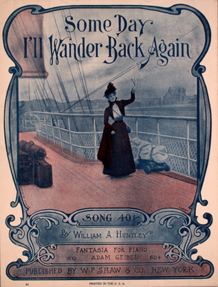 Book cover for Some Day I'll Wander Back Again. Song